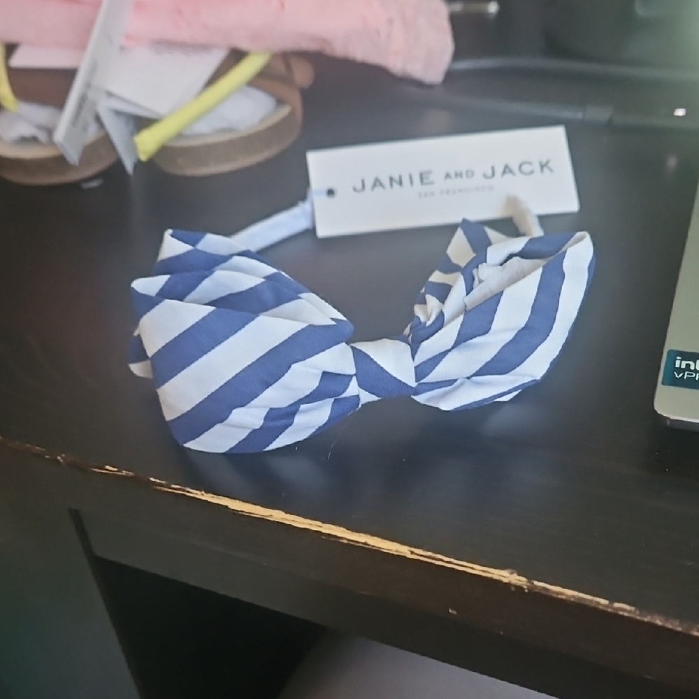 Janie and Jack Blue and‎ White Striped Headband